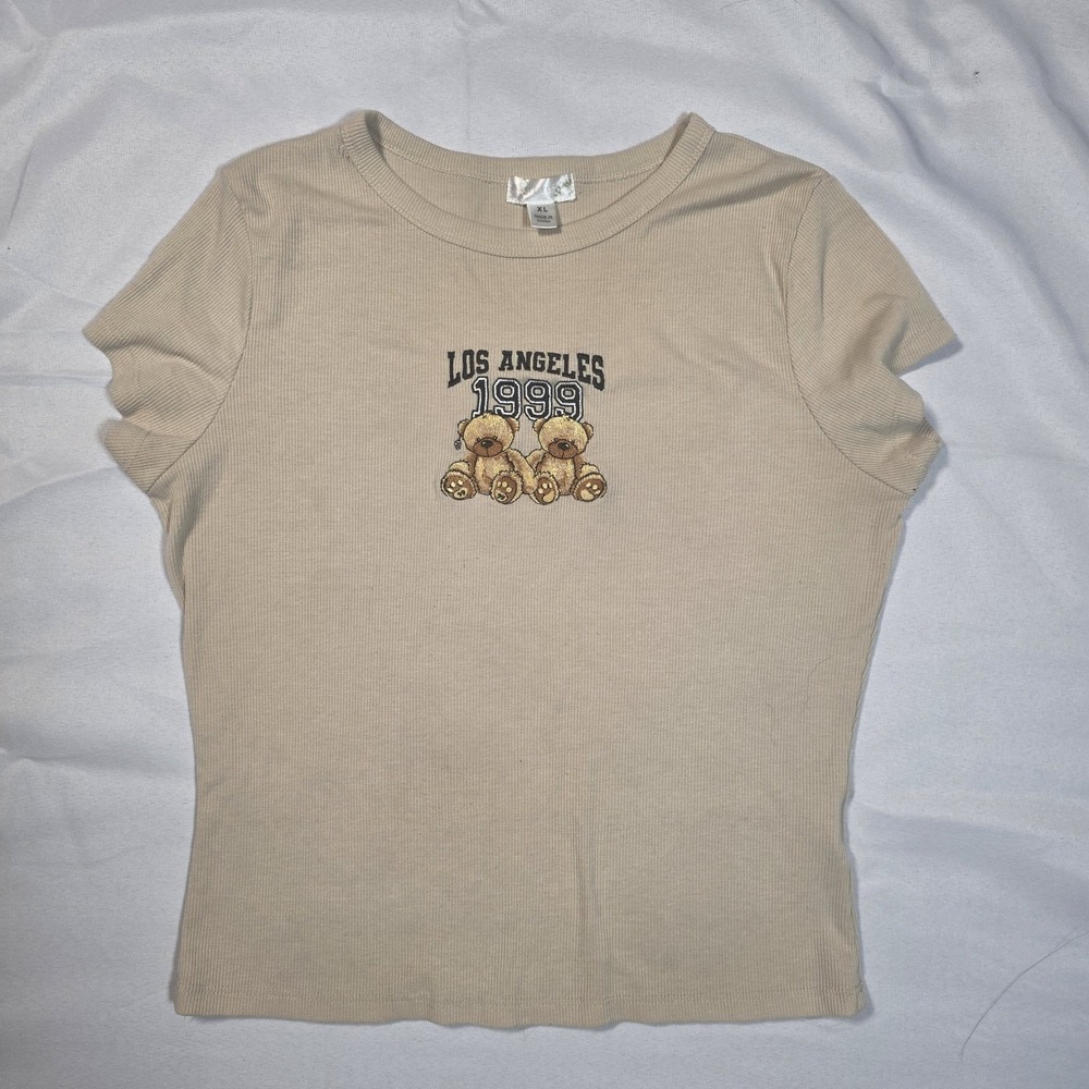 Y2K‎ ORANGE Kiss Graphic T Shirt  Size XL